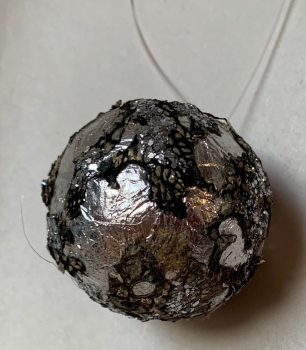 Flechten Kugel silber, mit Glitter